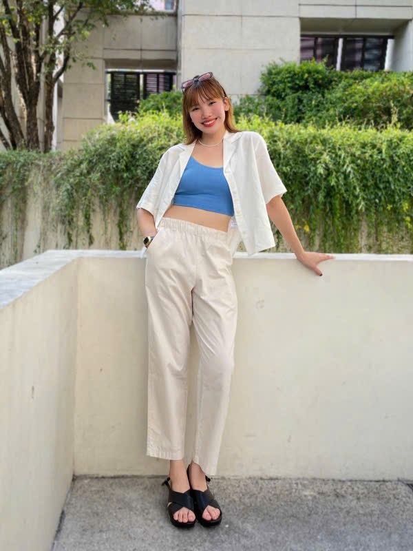QE40 Quần linen U nấm