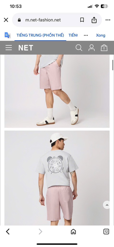 Q150 Quần short nam ka ki Net