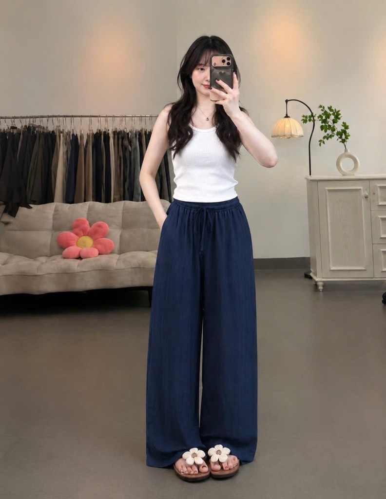 QE25 Quần đũi linen mềm mại