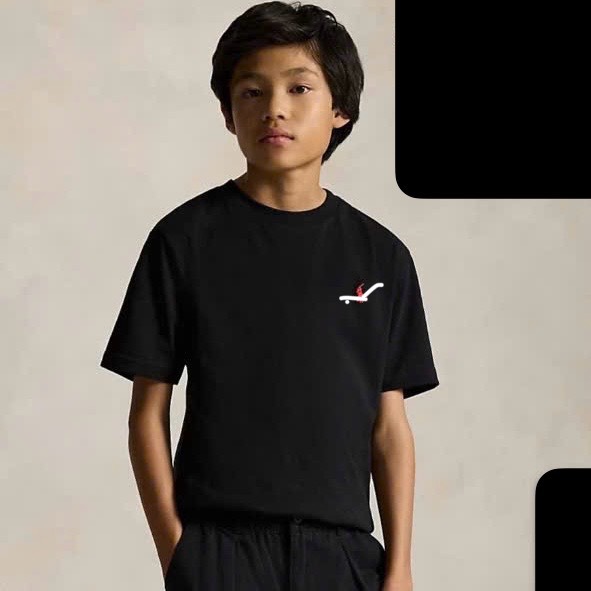 AB03 Áo thun bé trai P0l0 rap