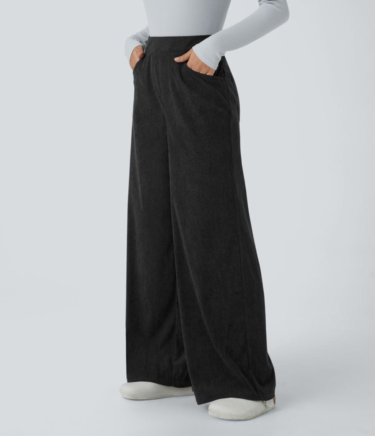 Q129 Quần nhung đen Halara