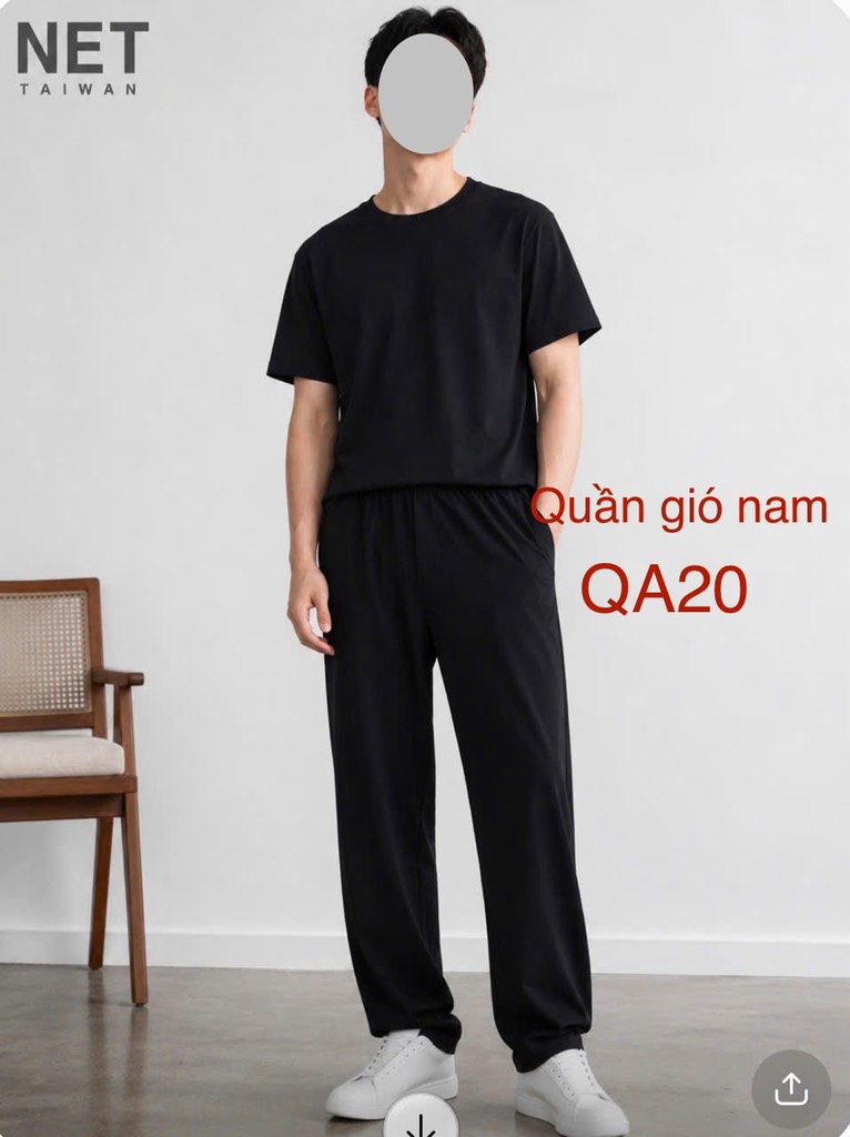 QA20 Quần gió nam Net