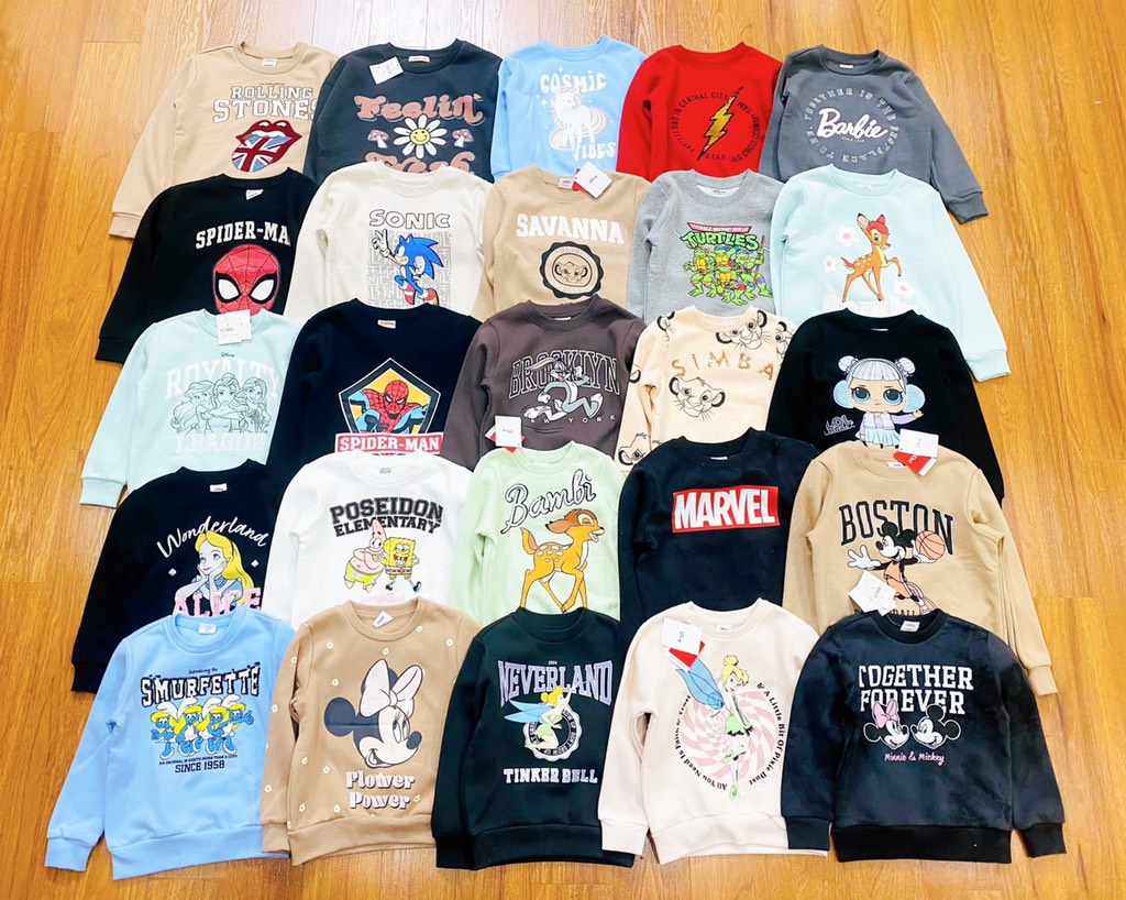 Set 2 áo nỉ Disney tqxk