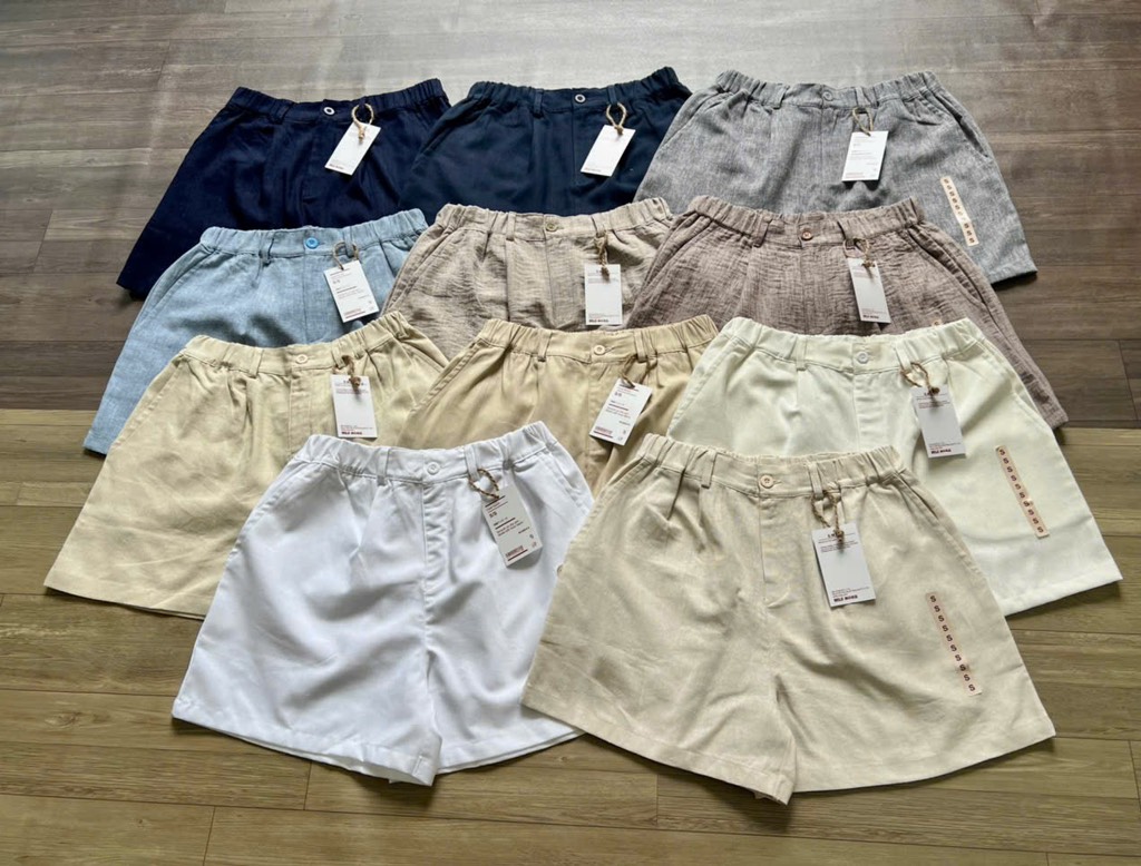 QE22 Quần short nữ linen
