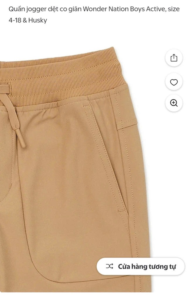 Q122 Quần jogger bé trai Wonder nation