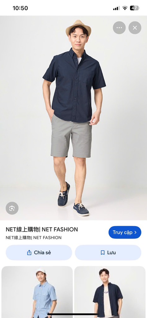 Q150 Quần short nam ka ki Net