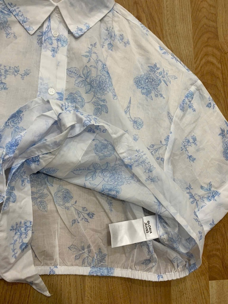 A117 Áo sơ mi thô boi croptop GJ