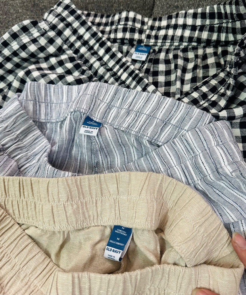 QE09 Quần short linen Old