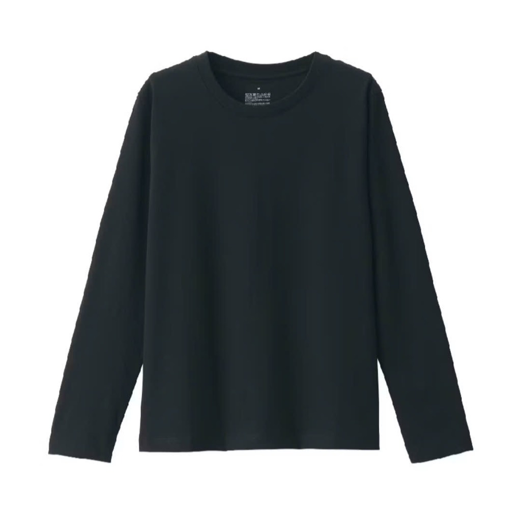 AE29 Áo thun cotton cổ tròn tay dài