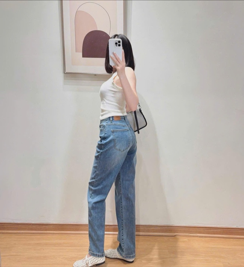 QE39 Quần jeans nữ ống đứng And@r