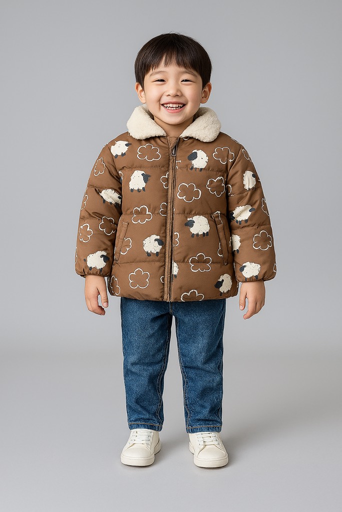 A146 Áo phao cổ lông cừu Prm