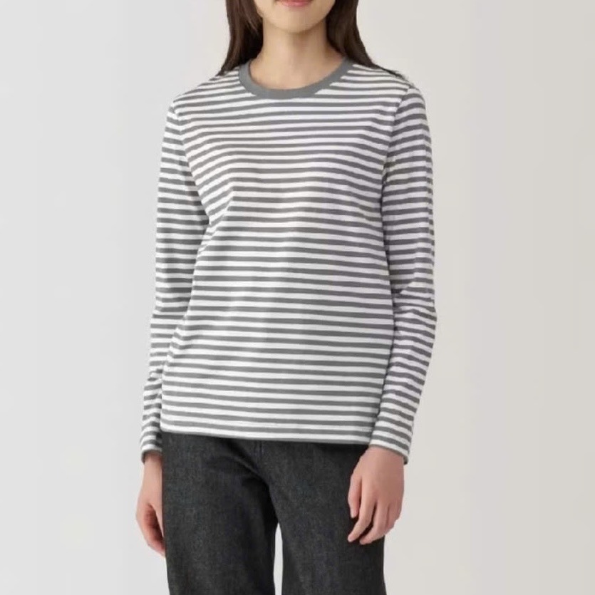 AE29 Áo thun cotton cổ tròn tay dài