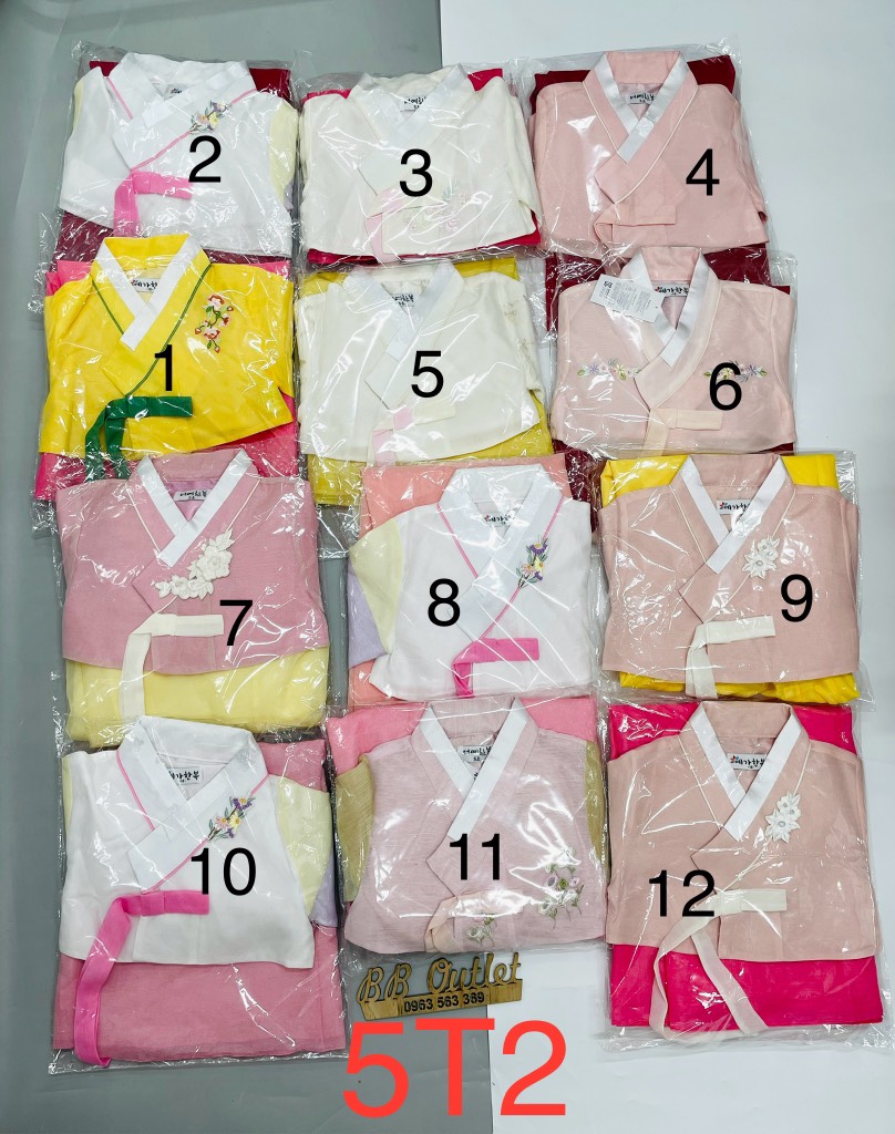 Bộ Hanbok gái chọn màu