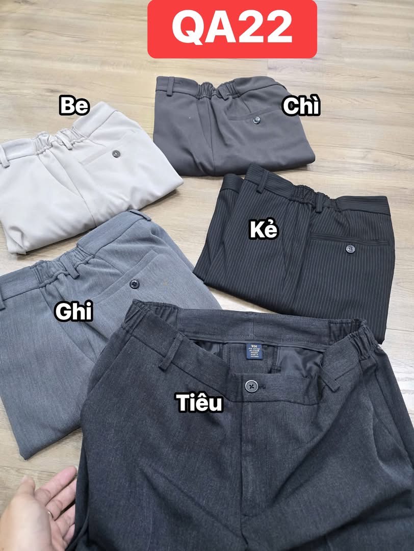 QA22 Quần công sở nam ống suông