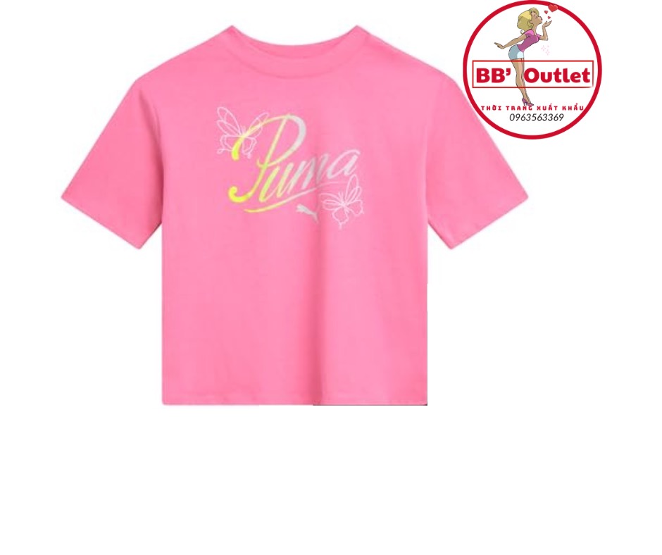 A131 Áo T-shirt croptop bé gái Pum@