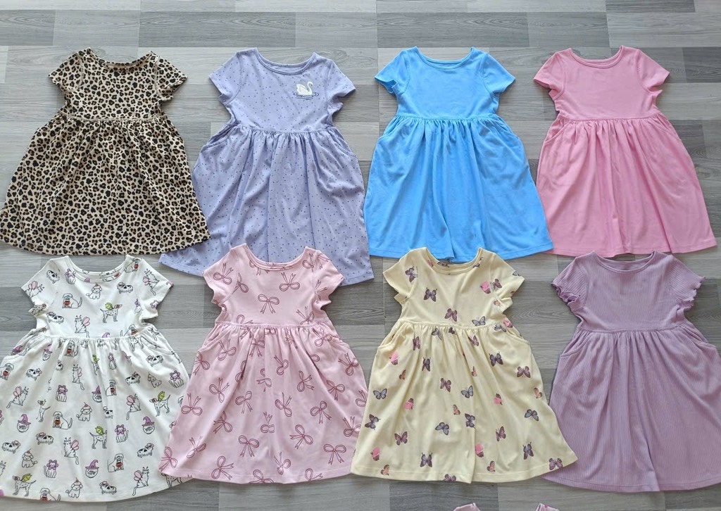 V24 Váy đầm cotton bé gái C&J