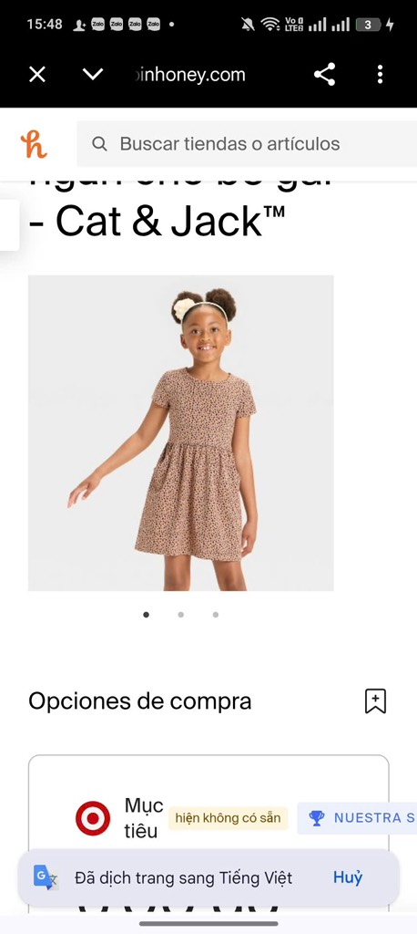 V24 Váy đầm cotton bé gái C&J