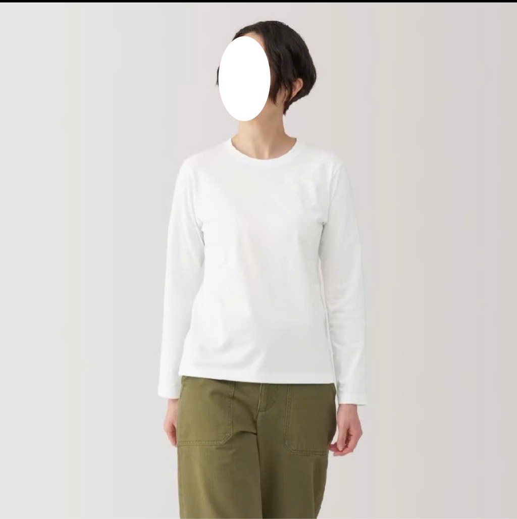 AE29 Áo thun cotton cổ tròn tay dài