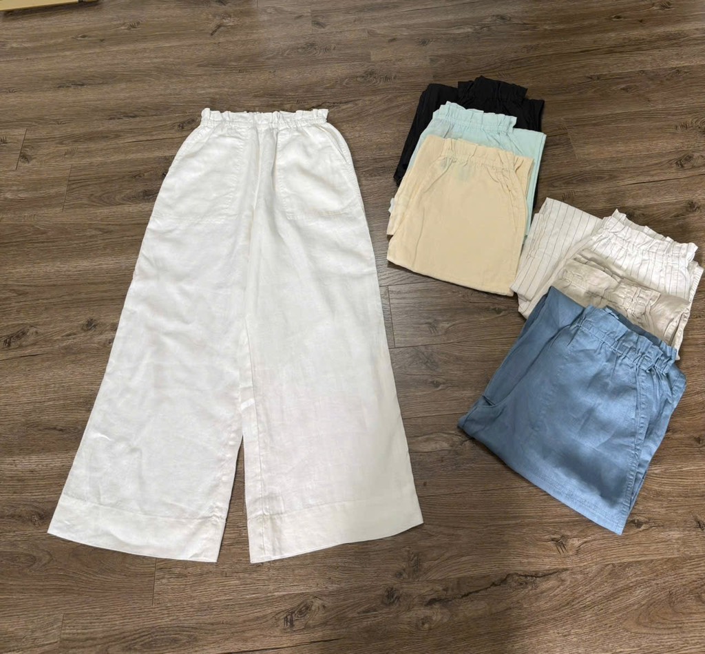 Q142 Quần suông linen Donna