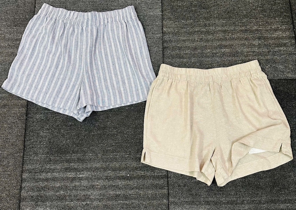 QE09 Quần short linen Old