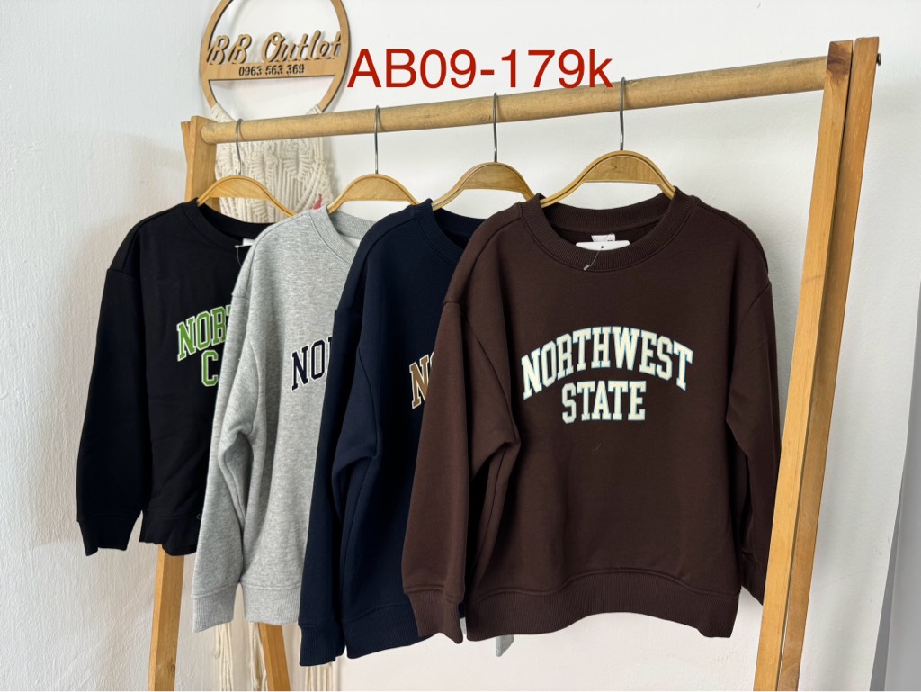 AB09 Áo nỉ teenage T10