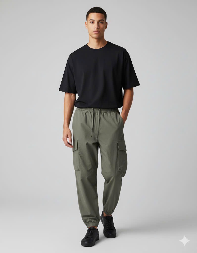 Q123 Quần gió túi hộp Uni