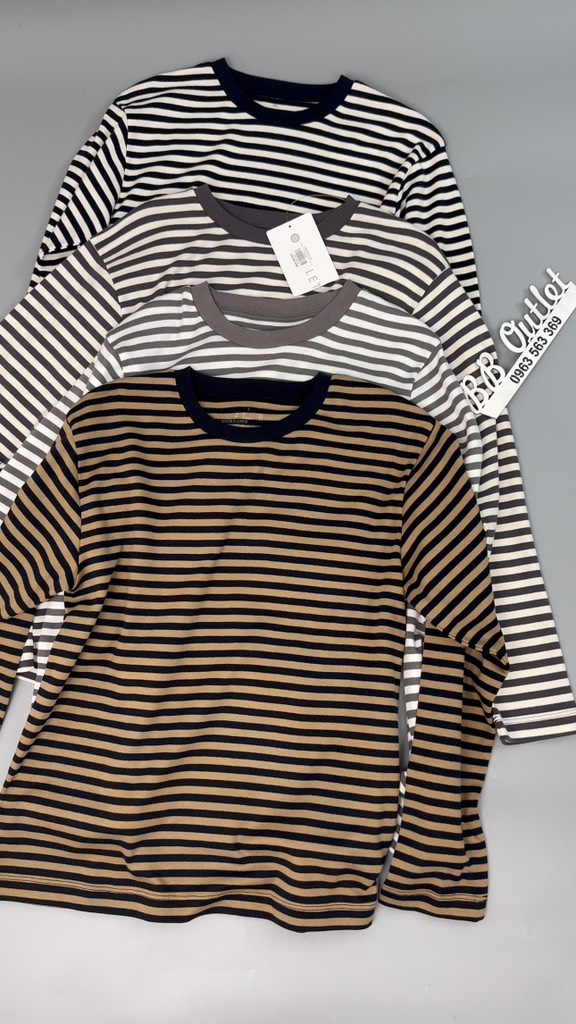 AE29 Áo thun cotton cổ tròn tay dài