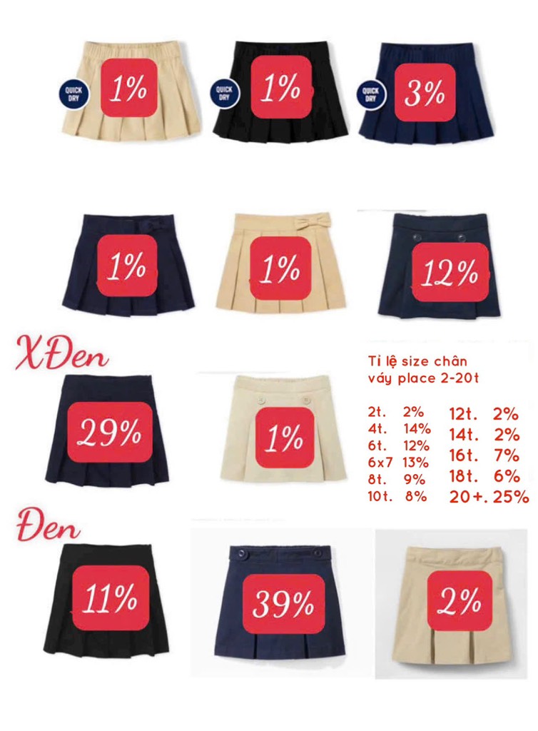 V18 Chân váy đồng phục Hs