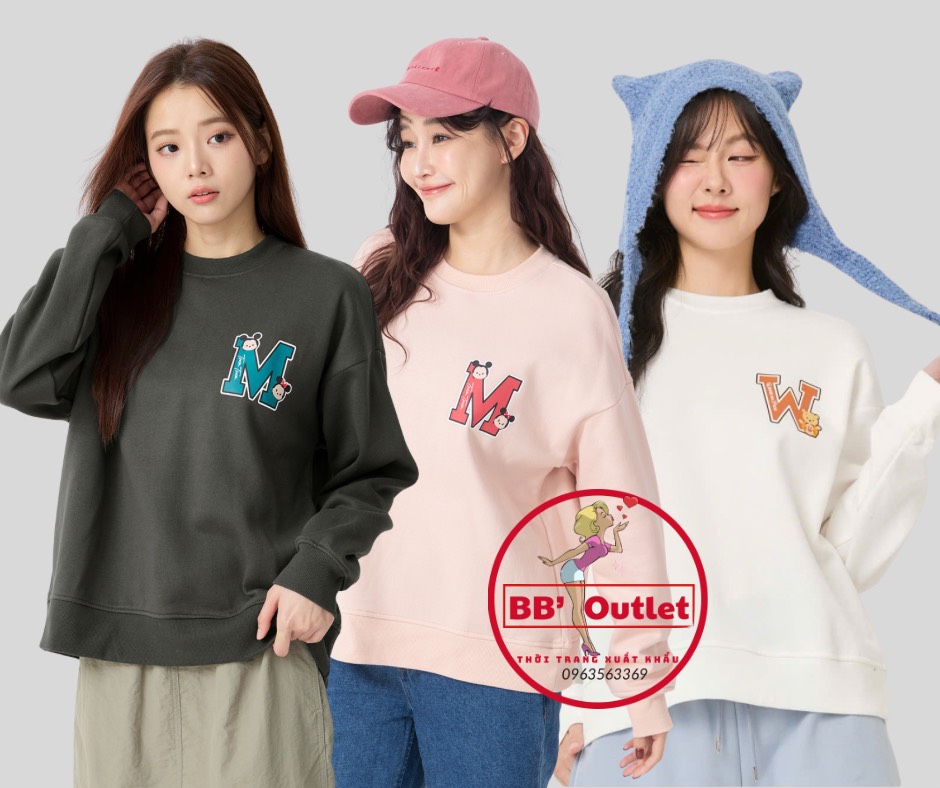 A162 Áo nỉ nữ cổ tròn Net