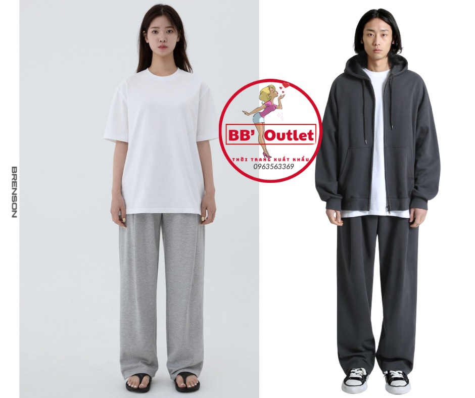 Q114 Quần nỉ ống rộng Brenson