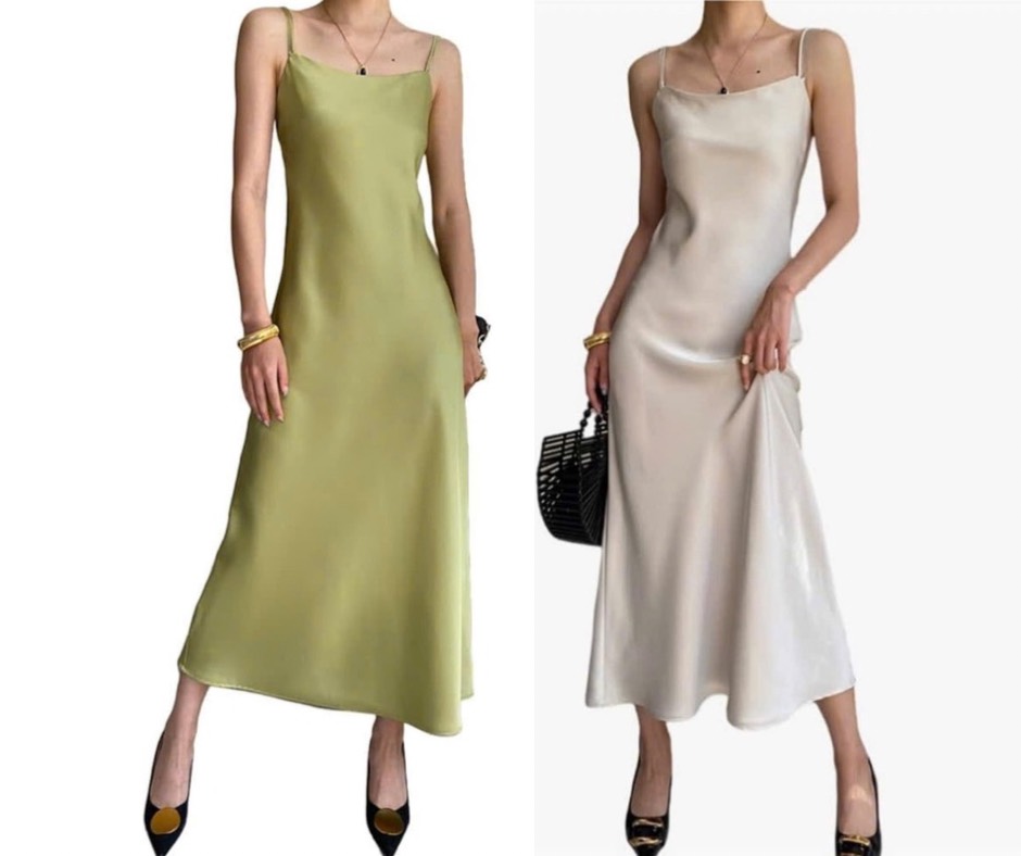 V23 Đầm lụa 2 dây