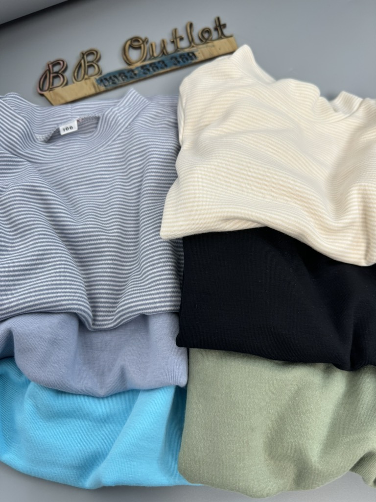 A163 Áo cổ 3 phân trẻ em Mu Zi