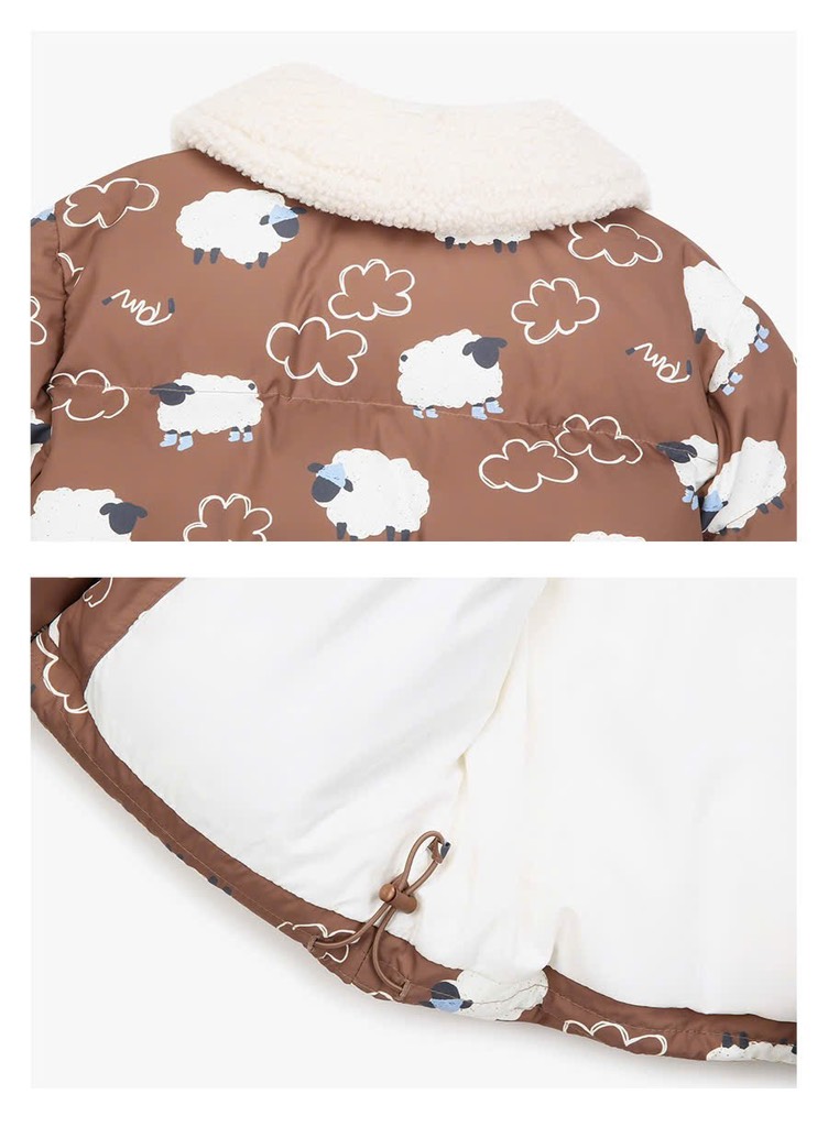 A146 Áo phao cổ lông cừu Prm