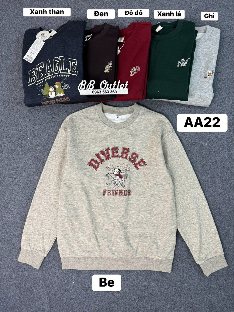AA22 Áo nỉ nam P0l