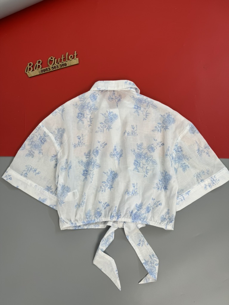 A117 Áo sơ mi thô boi croptop GJ