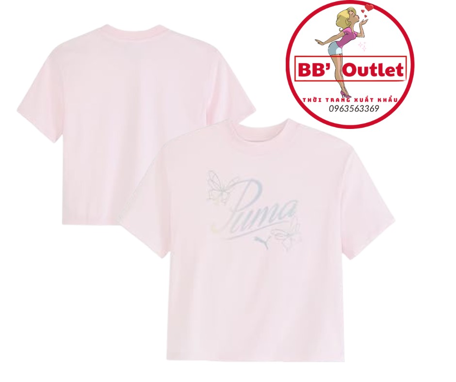 A131 Áo T-shirt croptop bé gái Pum@