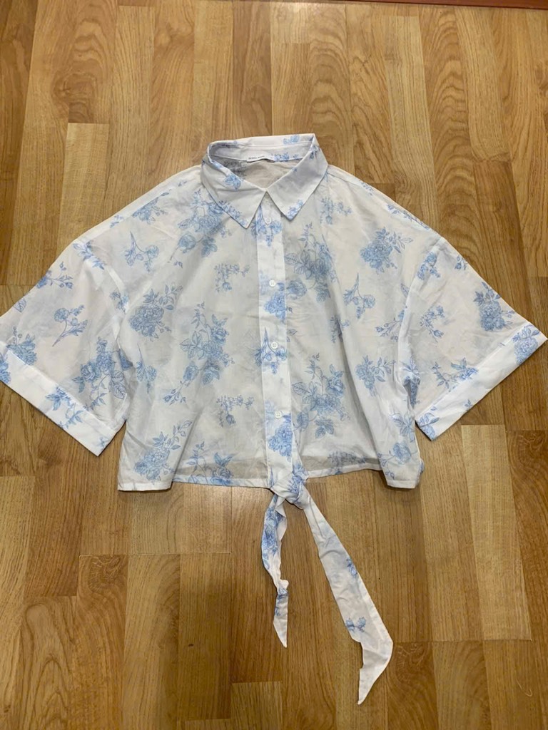 A117 Áo sơ mi thô boi croptop GJ