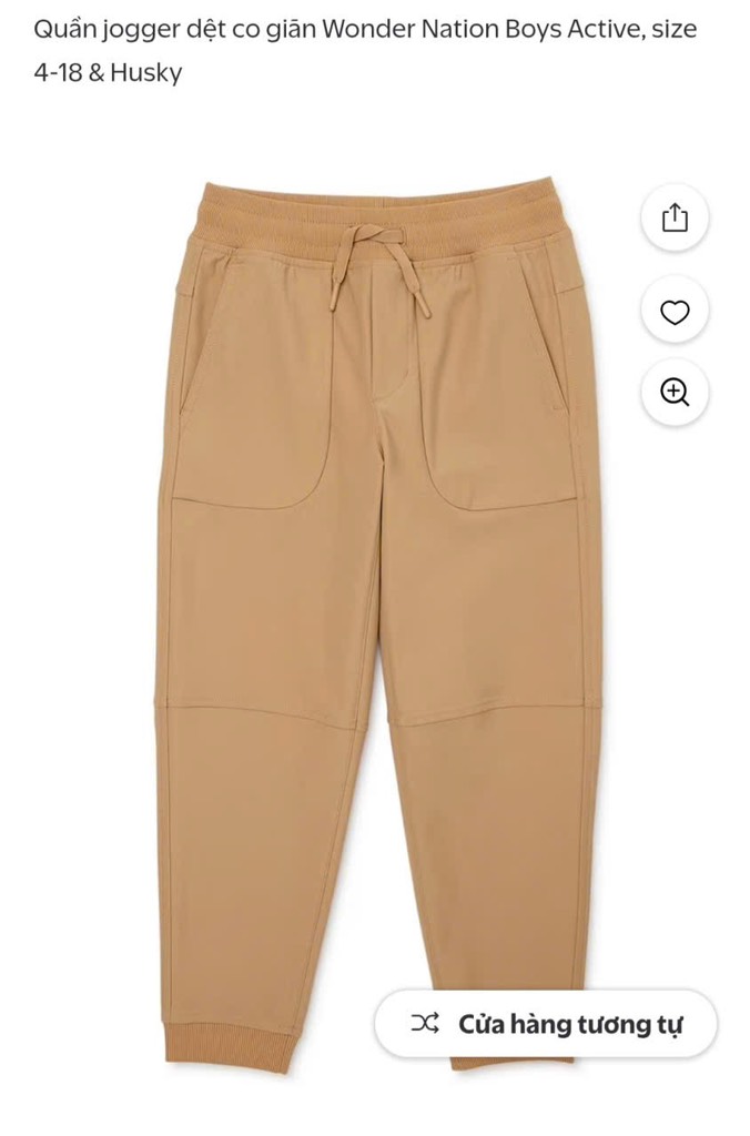 Q122 Quần jogger bé trai Wonder nation