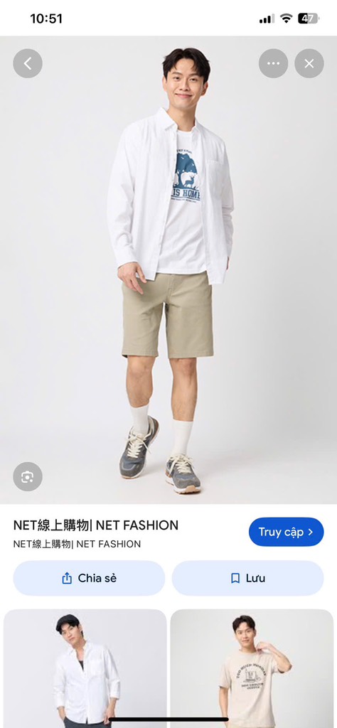 Q150 Quần short nam ka ki Net