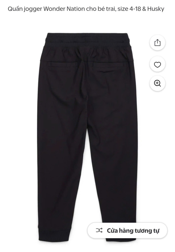 Q122 Quần jogger bé trai Wonder nation