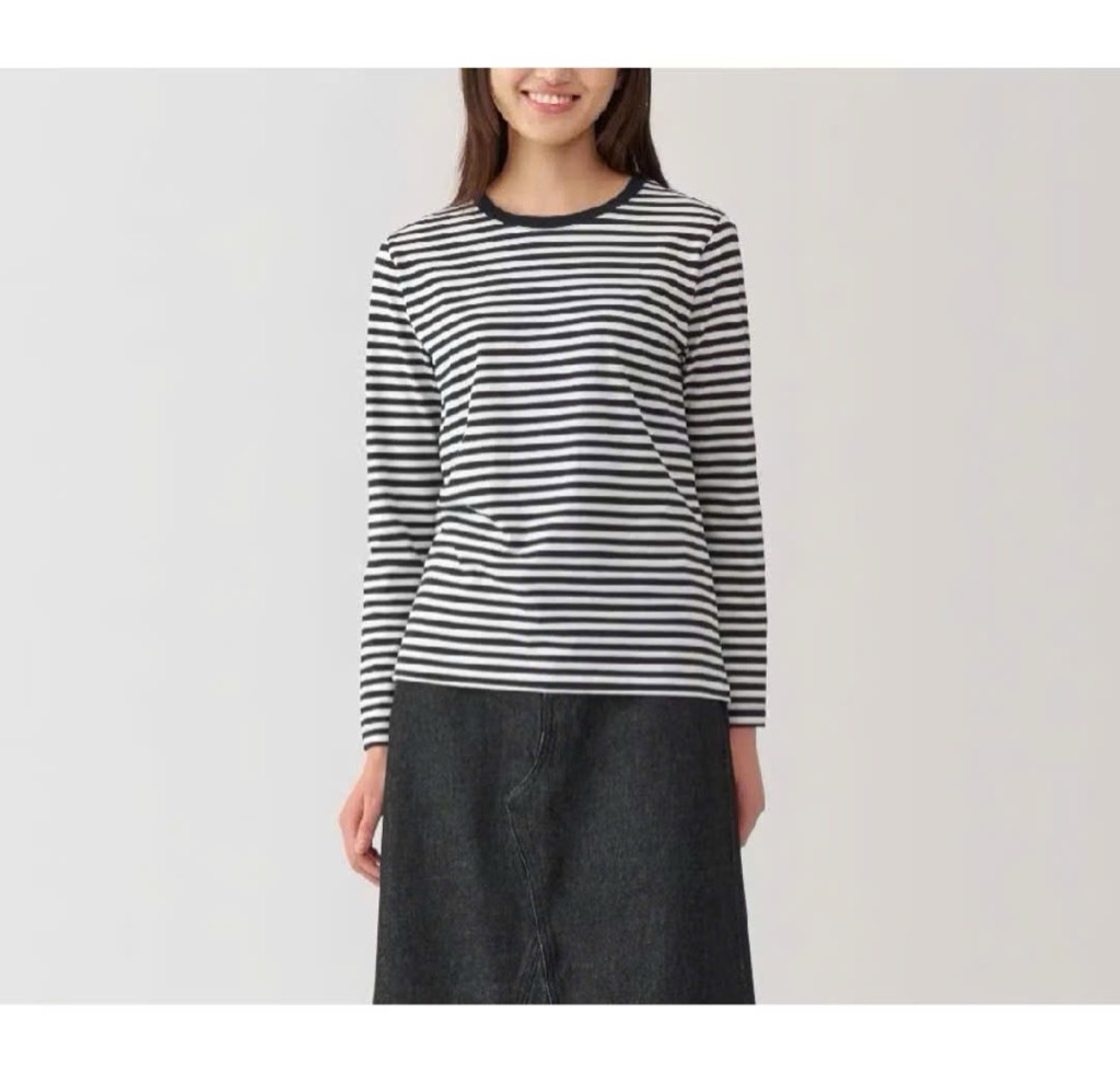 AE29 Áo thun cotton cổ tròn tay dài