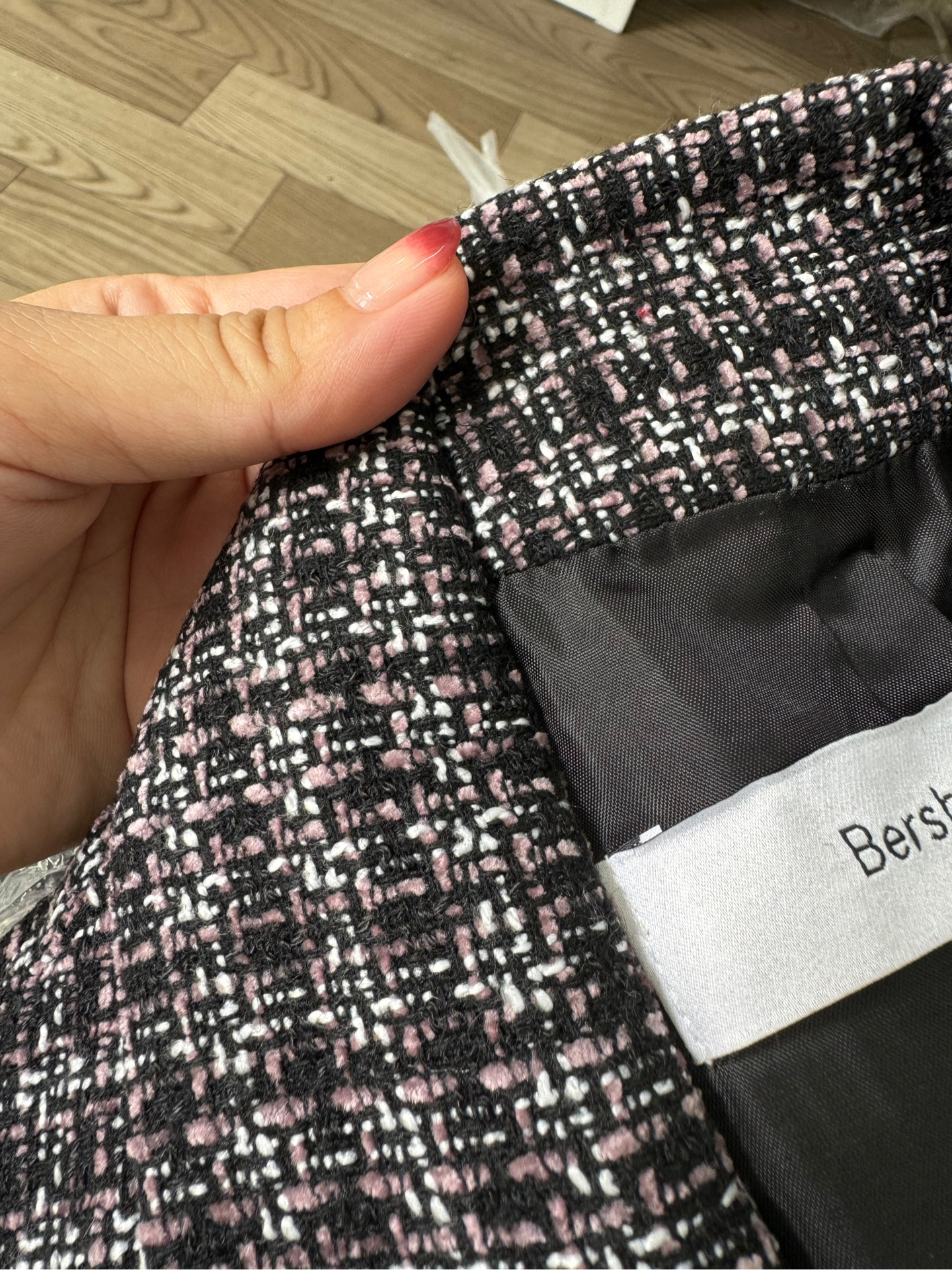 A81 Áo vest dạ tweed Bershka