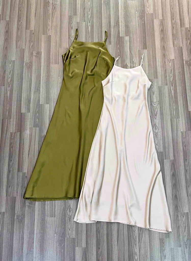 V23 Đầm lụa 2 dây