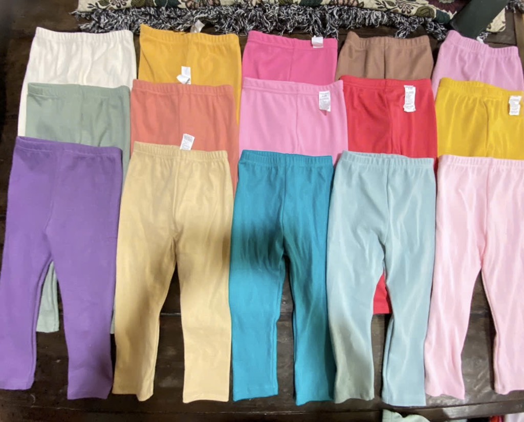Q136 Quần legging tăm Hàn set 5c