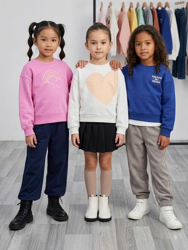 AB10 Áo nỉ bé gái C&J