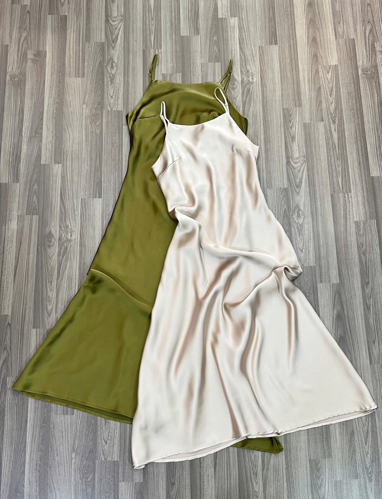 V23 Đầm lụa 2 dây