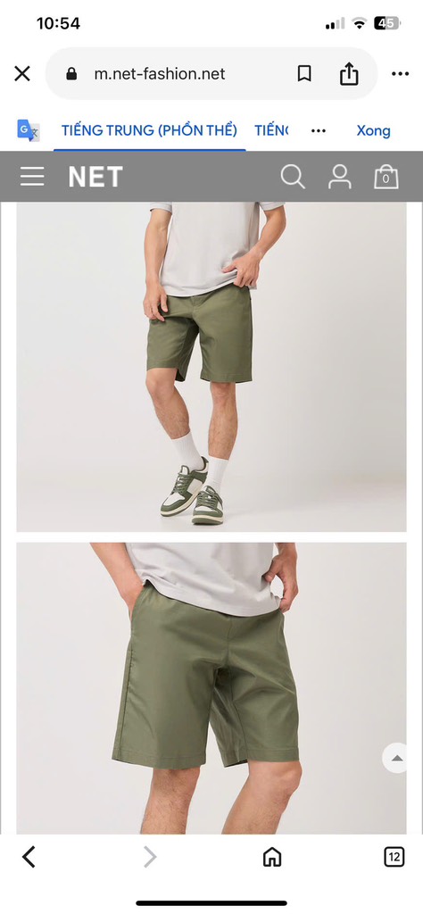 Q150 Quần short nam ka ki Net