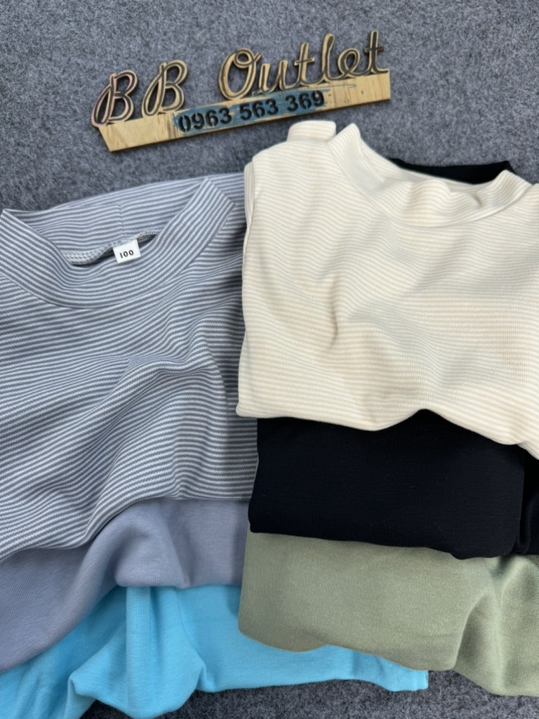 A163 Áo cổ 3 phân trẻ em Mu Zi