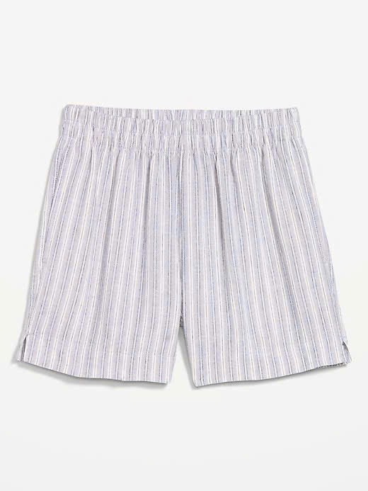 QE09 Quần short linen Old