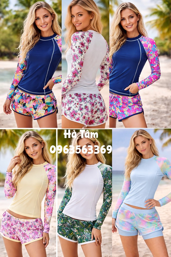 B42 Bộ áo tắm tay dài